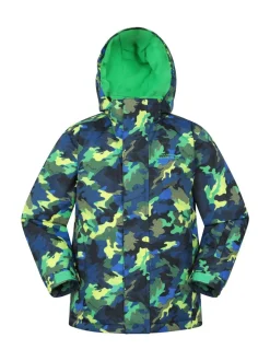 Vert - Veste de ski Mountain Warehouse Mogal imprimée en polaire doublée