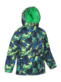 Vert - Veste de ski Mountain Warehouse Mogal imprimée en polaire doublée