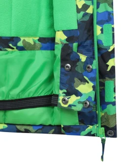 Vert - Veste de ski Mountain Warehouse Mogal imprimée en polaire doublée