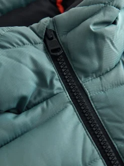 Vert - Veste matelassée à capuche de poids moyen (3-17ans)