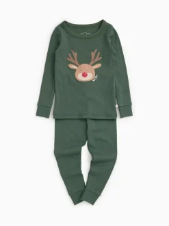 vert foncé - MORI Ensemble de Pyjamas super doux 2 pièces
