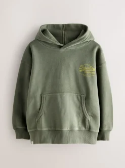 vert foncé - Sweat à capuche Superdry