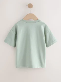 Vert girafe - Petit t-shirt graphique à manches courtes (3mois à7ans)