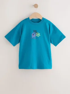 Vert Graffiti Skull - T-shirt graphique Manches courtes Relaxed Fit (3-16yrs)