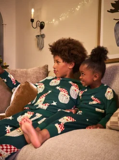Vert imprimé Père Noël - Pyjama de Noël familial assorti (9mois16ans)