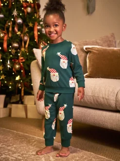 Vert imprimé Père Noël - Pyjama de Noël familial assorti (9mois16ans)
