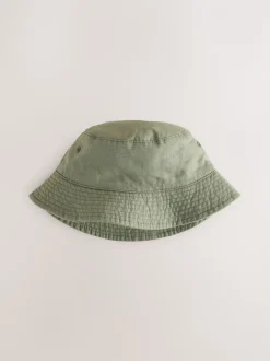Vert kaki - 100% coton seau en toile Chapeaux (3mois-16ans)