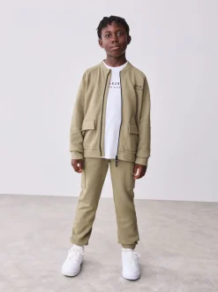 Vert kaki - Baker by Ted Baker Blouson, T-shirt et Joggings Ensemble 3 pièces