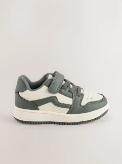 Vert kaki - Baskets à lacets élastiques à fermeture tactile