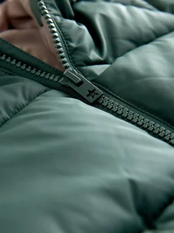 Vert kaki - Doudoune à poche dinosaure (3mois-7ans)