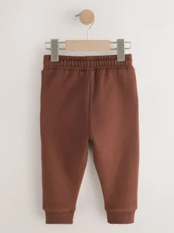 Vert kaki / Marron rouille / Écru - Lot de 3 joggings Soft Touch (3mois-7ans)