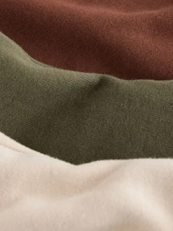 Vert kaki / Marron rouille / Écru - Lot de 3 joggings Soft Touch (3mois-7ans)