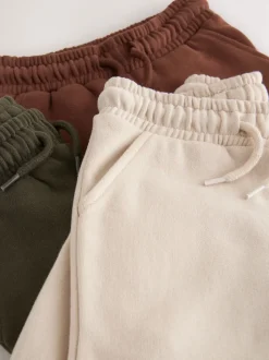 Vert kaki / Marron rouille / Écru - Lot de 3 joggings Soft Touch (3mois-7ans)