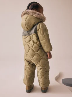 Vert kaki - Résistant à la douche Snowsuit (3mths-7yrs)