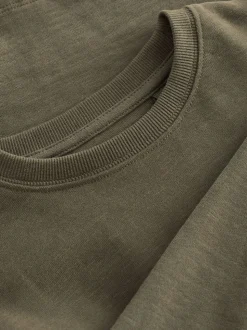 Vert kaki - T-shirt confortable à manches longues (3-16 ans)