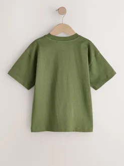 Vert kaki foncé - T-shirt Manches courtes (3-16ans)