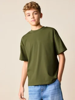 Vert kaki foncé - T-shirt Manches courtes (3-16ans)