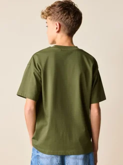 Vert kaki foncé - T-shirt Manches courtes (3-16ans)