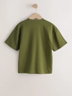 Vert kaki foncé - T-shirt Manches courtes (3-16ans)