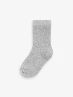 Vert kaki/gris - Paquet de chaussettes en coton riche à fines côtes 7