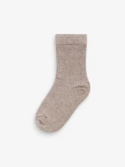 Vert kaki/gris - Paquet de chaussettes en coton riche à fines côtes 7