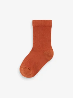Vert kaki/gris - Paquet de chaussettes en coton riche à fines côtes 7