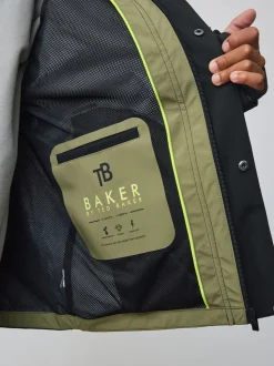 Vert kaki/noir - Manteau Baker by Ted Baker imperméable colorblock