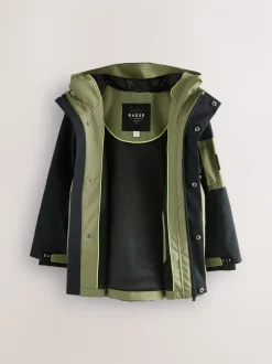 Vert kaki/noir - Manteau Baker by Ted Baker imperméable colorblock