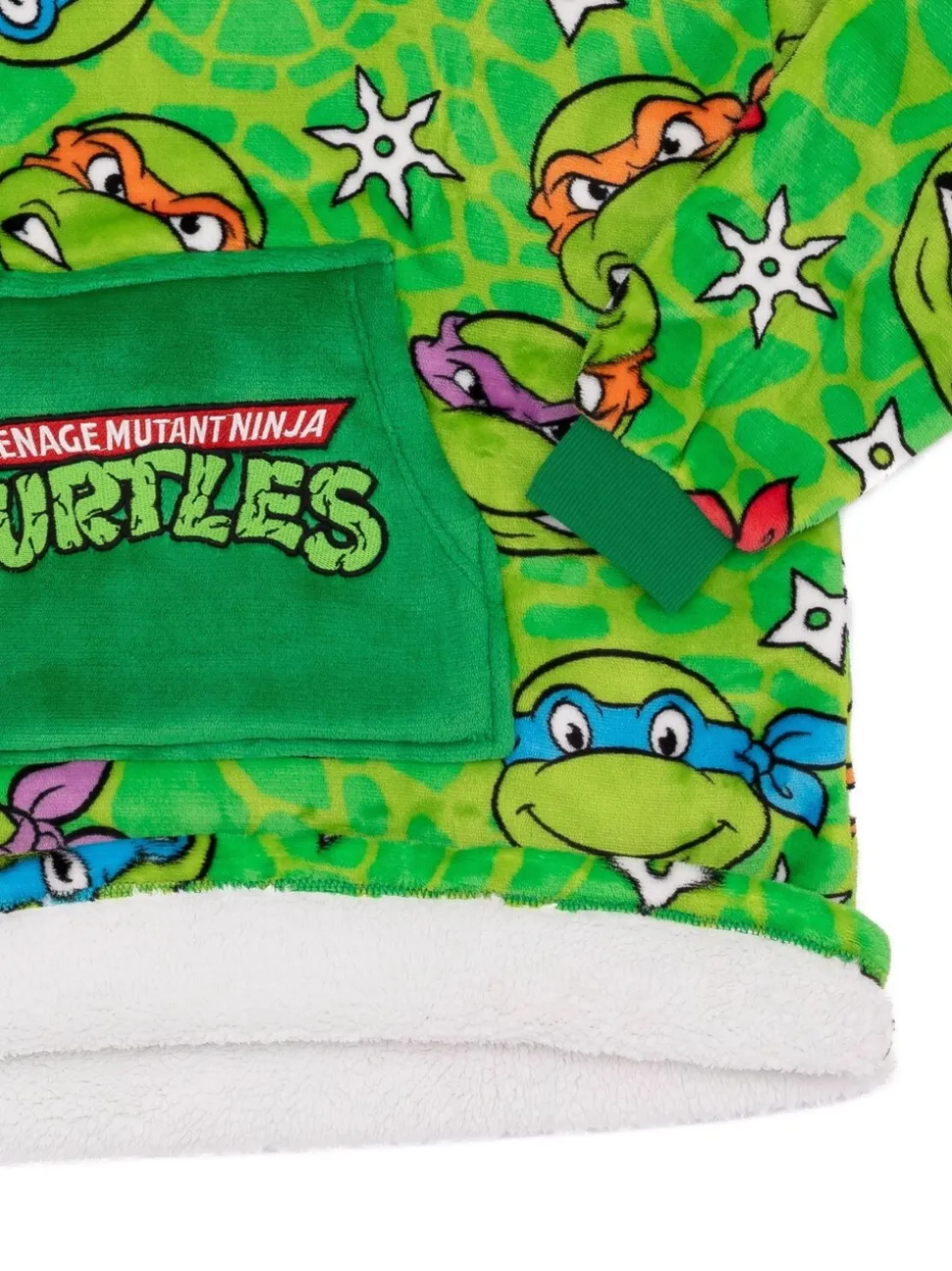 Vert Tortues Ninja - Sweat à capuche Vanilla Underground couverture imprimé sur l’ensemble