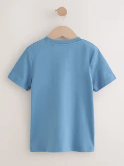 Vert/Bleu minéraux - T-shirt brodé Manches courtes Stag 4 Pack (3-16ans)