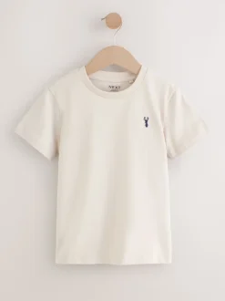 Vert/Bleu minéraux - T-shirt brodé Manches courtes Stag 4 Pack (3-16ans)