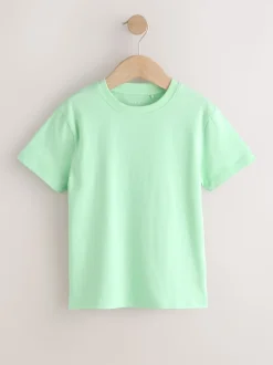 Vert/bleu/jaune/violet - Lot de 4 t-shirts à manches courtes (3-16 ans)