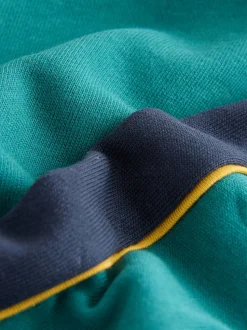 Vert/Noir - T-shirt décontracté color-block à manches longues (3-16ans)