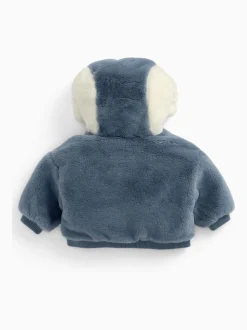 Veste à capuche MORI Penguin douillette zippée en fausse fourrure