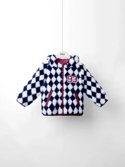 Veste en polaire JoJo Maman Bébé Harlequin à capuche
