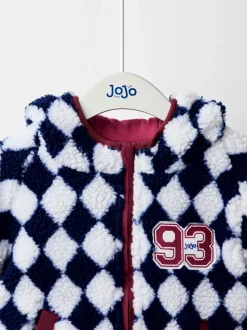 Veste en polaire JoJo Maman Bébé Harlequin à capuche