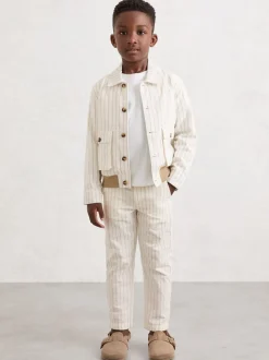 Veste Harrington en coton à fines rayures Reiss Easton