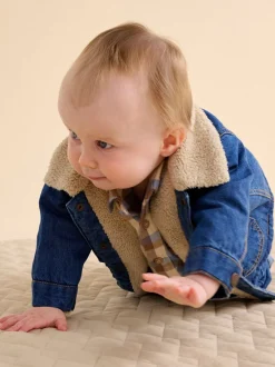 Veste Purebaby en Denim Sherpa