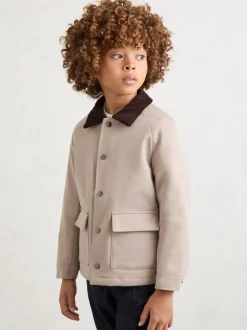 Veste Reiss Pike à col en velours côtelé