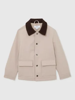 Veste Reiss Pike à col en velours côtelé