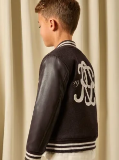 Veste universitaire décontractée à monogramme Reiss Miller Unisexe