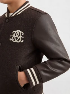 Veste universitaire décontractée à monogramme Reiss Miller Unisexe