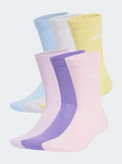 Violet - Lot de 6 paires de chaussettes adidas à logo