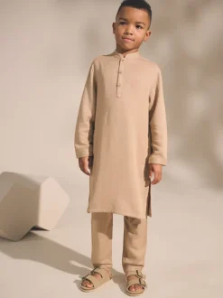 Vison marron uni - Kurta (3mths-16yrs)