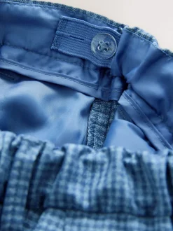 Vérification bleue - Ensemble blazer, chemise, pantalon et nœud papillon (3 mois à 9 ans)