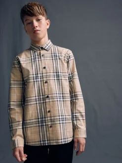 Vérification neutre - Manches longues 100Chemises en coton (3-16ans)