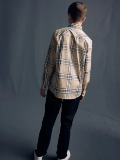 Vérification neutre - Manches longues 100Chemises en coton (3-16ans)