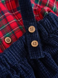 Vérification rouge - Chemises, Pantalons et Bretelles bébé Ensemble 3 pièces (0mois-2ans)