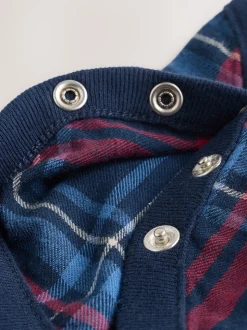 Vérification rouge/marine - Body chemise bébé (0mois-2ans)