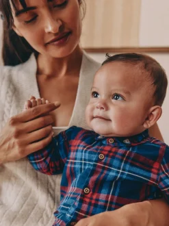 Vérification rouge/marine - Body chemise bébé (0mois-2ans)